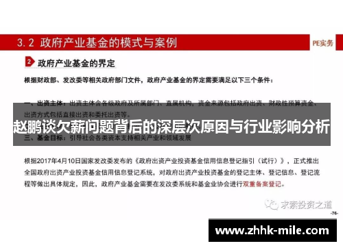 赵鹏谈欠薪问题背后的深层次原因与行业影响分析 赵鹏谈欠薪问题背后的深层次原因与行业影响分析